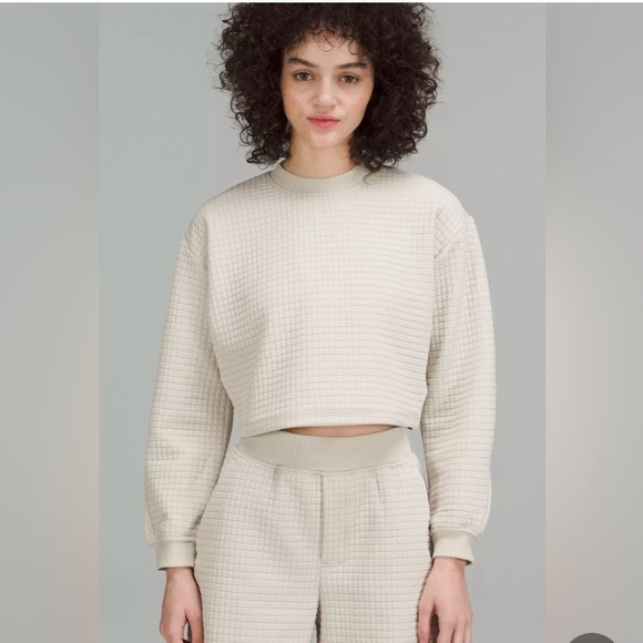 Lululemon Lab Textured Grid Cropped Pullover - Picture 2 of 10